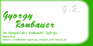 gyorgy rombauer business card