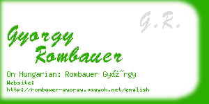 gyorgy rombauer business card